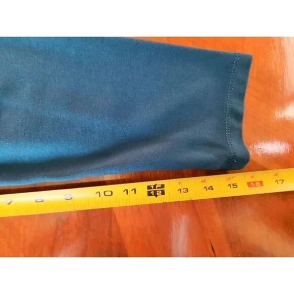 J. Jill Women's Ponte Knit Teal Blue/Green Tunic SZ XL With Side Buttons - Picture 12 of 14